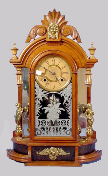 Ansonia Triumph Mirror Side Parlor Clock NR