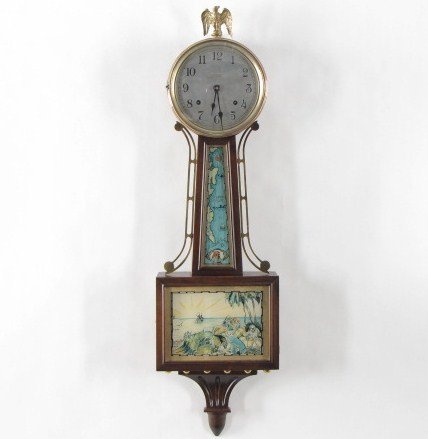 INGRAHAM TREASURE ISLAND BANJO WALL CLOCK