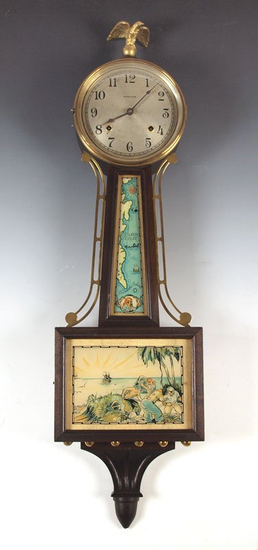 TREASURE ISLAND INGRAHAM BANJO CLOCK