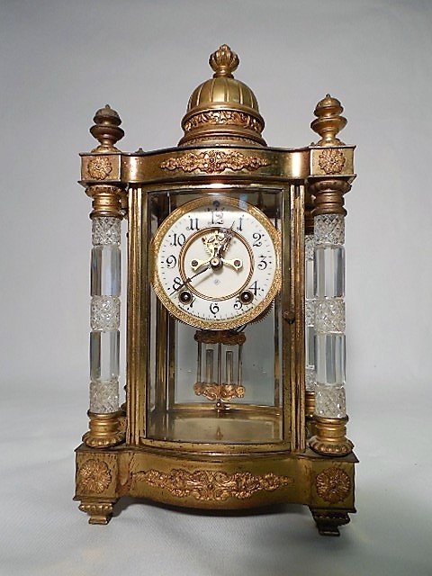 Ansonia Utopia Crystal Regulator Clock