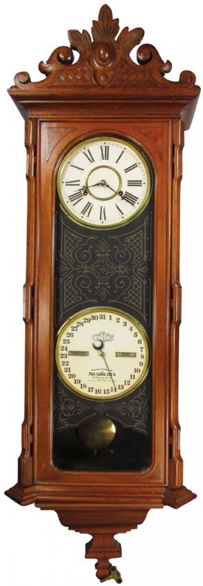Ithaca Calendar Clock Co. Eastlake Style Antique Clock