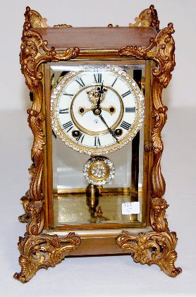 Ansonia “Viscount” Crystal Regulator Clock