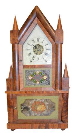 Birge & Fuller Wagon Spring Double Steeple Clock