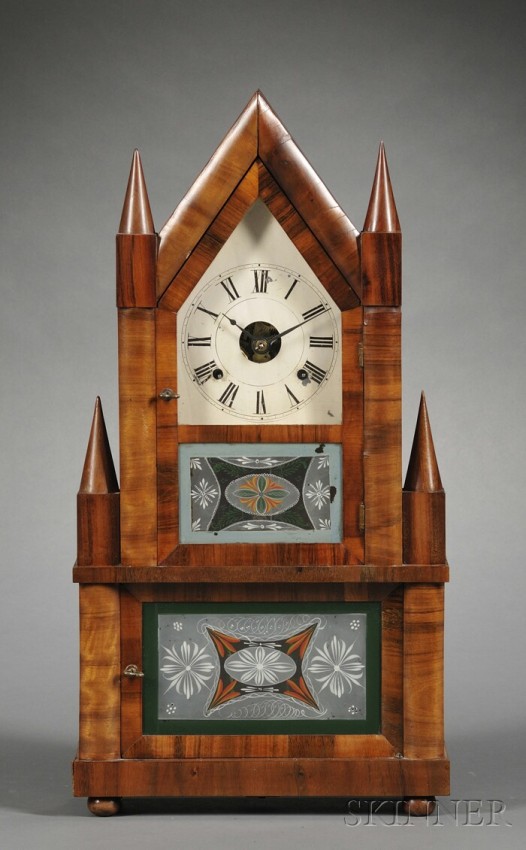 Birge & Fuller Double Steeple Wagon Spring Clock,