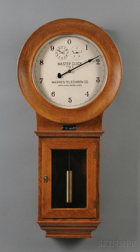 Warren Telechron Co. Master Clock Type B, Ashland,