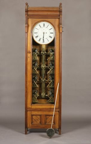 19th Century E. Howard oak Watch and Clocks Compan