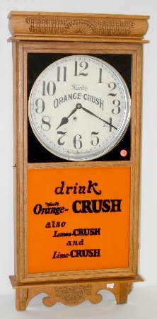 Ingraham “Western Union” Orange Crush Clock