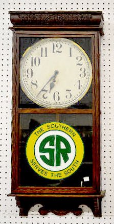 Ingraham “Western Union” Oak RR Adv. Wall Clock