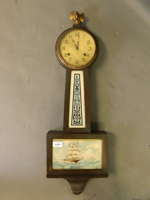 An American ‘Whitney’ banjo clock by the ‘New Haven