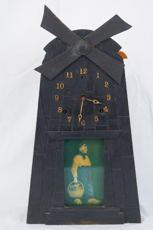 Arts & Crafts Gilbert Windmill clock – working