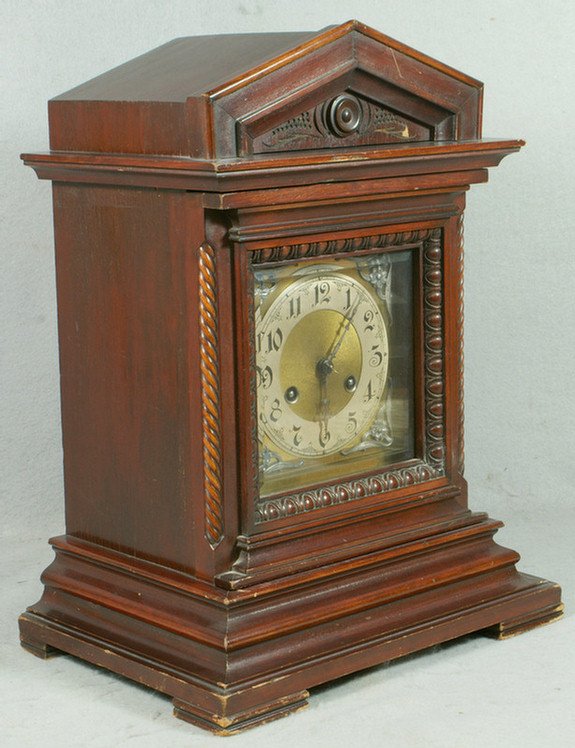 Junghans mahogany Westminster Chime bracket clock