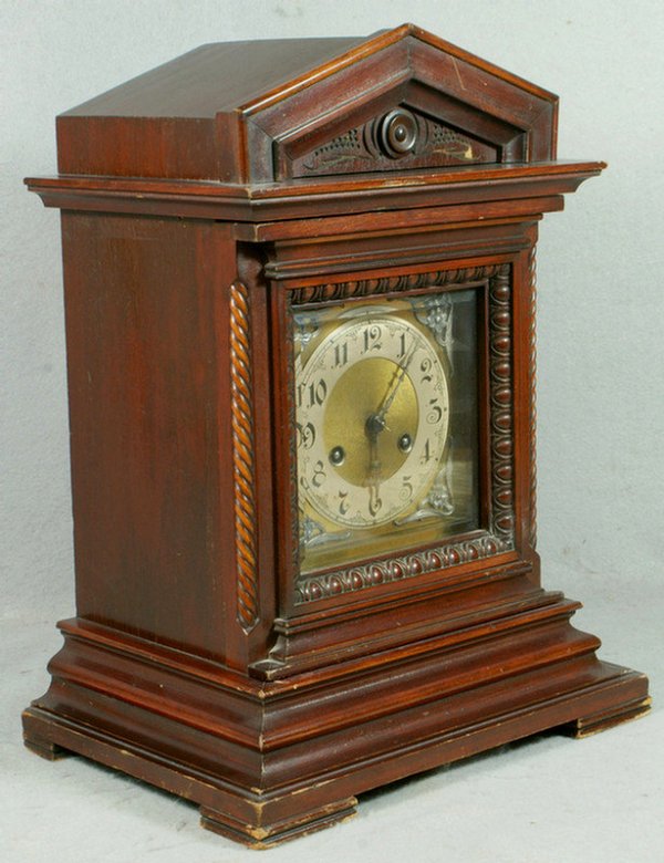 Junghans mahogany Westminster Chime bracket clock,