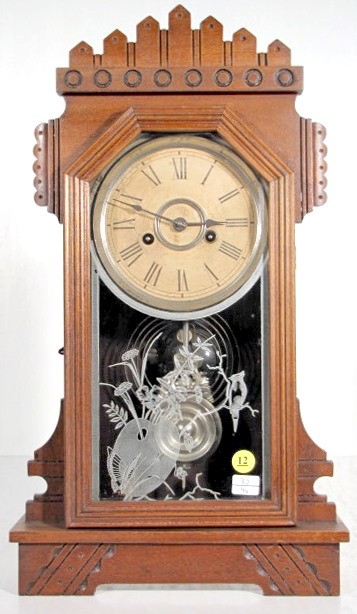 Ansonia Werra Walnut Mantle Clock