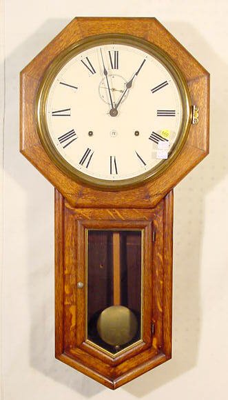 Seth Thomas Oak “World” Hanging Clock